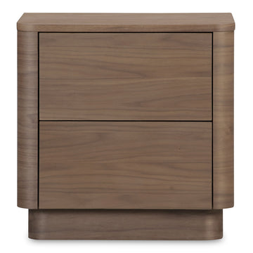 Round Off - Tall Nightstand - Dark Brown