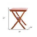 Square Solid Wood Folding - Brown
