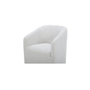 Sandy - Fabric Rolling Dining Chair - Off White - Moe's Home Collection - Arm Chairs - Elite Enclave Home
