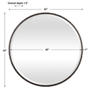 Benedo - Round Mirror - Black