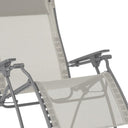 Steel Outdoor Zero Gravity Chair With Light Gray Cushion - Light Gray And Chrome