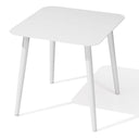 Square Metal Outdoor Side Table - White
