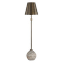 Jaycee - Dark Travertine Buffet Lamp - Brass / Gold / Gray