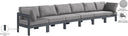 Nizuc - Outdoor Patio 6 Seat Modular Sofa With Gray Frame - Meridian Furniture - Stationary Sectionals- Elite Enclave Home