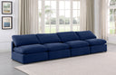 Indulge - Velvet 4 Seat Modular Armless Sofa - Meridian Furniture - Stationary Sectionals - Elite Enclave Home