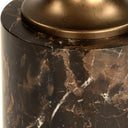 Karnes - Dark Marble Drink Table - Black / Bronze / Brown - Uttermost - Accent Tables - Elite Enclave Home