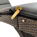 65" Faux Wicker Cushions Chaise Lounge - Dark Gray