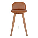 Napoli - Leather Counter Stool - Tan - Moe's Home Collection - Counter Height (24" - 27") - Elite Enclave Home