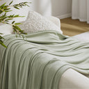 Bamboo Cotton - King Rayon From Blanket - Sage Green - Madison Park - Blankets - Elite Enclave Home