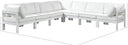 Nizuc - Outdoor Patio 7 Piece Modular Sectional With White Frame - Meridian Furniture - Stationary Sectionals- Elite Enclave Home