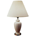 Bedside Table Lamp With Off-White Empire Shade - Gold