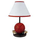 Bedside Table Lamp With White Shade - Orange