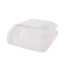 Mina - King/California King Waffle Weave Textured Comforter Set - White