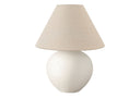 16" Ceramic Round Table Lamp With Empire Shade - Cream