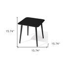 Square Metal Outdoor Side Table - Gray