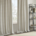 Anaheim - 50x84" Plaid Rod Pocket And Back Tab Curtain Panel With Fleece Lining - Linen Blue - Madison Park - Curtains & Drapes - Elite Enclave Home