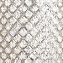 Chrome Floor Lamp With Clear Faux Crystal Drum Shade - Silver