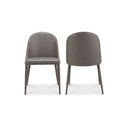 Burton - Vegan Leather Dining Chair (Set of 2) - Gray - Moe's Home Collection - Chair Sets - Elite Enclave Home