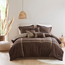 Dallas - 7 Piece California King Comforter Set - Brown