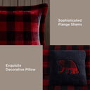 Alton - Full Down Alternative Comforter Set - Red / Black Buffalo Check