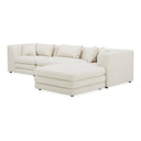 Lowtide - Lounge Modular Sectional - Warm White - Moe's Home Collection - Stationary Sectionals - Elite Enclave Home