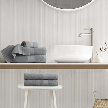 Premium Turkish Cotton 6-Piece 500GSM Plush Towel Set - Charcoal