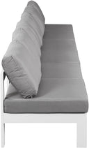 Nizuc - Outdoor Patio 6 Seat Armless Modular Sofa With White Frame - Meridian Furniture - Stationary Sectionals- Elite Enclave Home