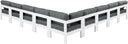 Nizuc - Outdoor Patio 9 Piece Modular Sectional With White Frame