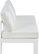 Nizuc - Outdoor Patio 2 Seat Armless Modular Sofa With White Frame - Meridian Furniture - Stationary Sectionals- Elite Enclave Home