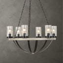 Edgecomb - 6 Light Indoor-Outdoor Chandelier - Black / Gray
