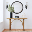 Scalloped - Edge Round Mirror - Black