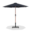 Fiji - Aluminum Patio Umbrella With Square Black And Teak Base