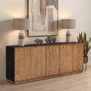 Kelvin - 5 Door Wood Media Console - Light Brown