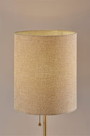 Marble And Metal Table Lamp With Beige Drum Shade - Black And Gold - HomeRoots - Table Lamps - Elite Enclave Home