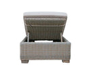 Chaise Lounge With Beige Cushion - Brown