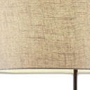 Tray Table Floor Lamp With Beige Drum Shade - Black - HomeRoots - Floor Lamps - Elite Enclave Home