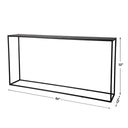 Coreene - Large Industrial Console Table - Black