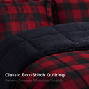 Alton - King Down Alternative Comforter Set - Red / Black Buffalo Check