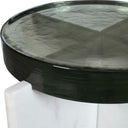 Olina - Marble Outdoor Accent Table - White - Uttermost - Accent Tables- Elite Enclave Home