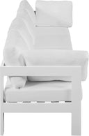 Nizuc - Outdoor Patio 4 Seat Modular Sofa With White Frame - Meridian Furniture - Stationary Sectionals- Elite Enclave Home