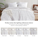 Porter - Twin/Twin Long Soft Washed Pleated Comforter Set - White