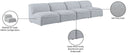 Miramar - 4 Seat Armless Modular Sofa - Meridian Furniture - Stationary Sectionals - Elite Enclave Home