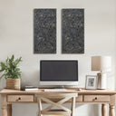 Botanical Panel - Carved Wall Decor (Set of 2) - Antique Blue - Madison Park - Wall Decor - Elite Enclave Home