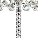 Chic Tall Table Lamp With Crystal Accents And Silver Shade - Silver