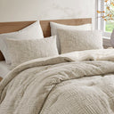 Harper - 3 Piece King/California King Oversized Matelasse Comforter Set - Natural