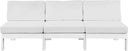 Nizuc - Outdoor Patio 3 Seat Armless Modular Sofa With White Frame - Meridian Furniture - Stationary Sectionals- Elite Enclave Home