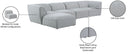 Miramar - 5 Piece Modular Sectional - Meridian Furniture - Stationary Sectionals - Elite Enclave Home
