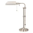 Metal Adjustable Table Lamp With Nickel Rectangular Shade - Nickel - HomeRoots - Table Lamps - Elite Enclave Home