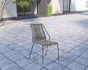 5 Piece Round Dining Set With Four Chairs - Gray And Black