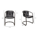 Freeman - Leather Dining Chair (Set of 2) - Onyx Black - Moe's Home Collection - Chair Sets - Elite Enclave Home